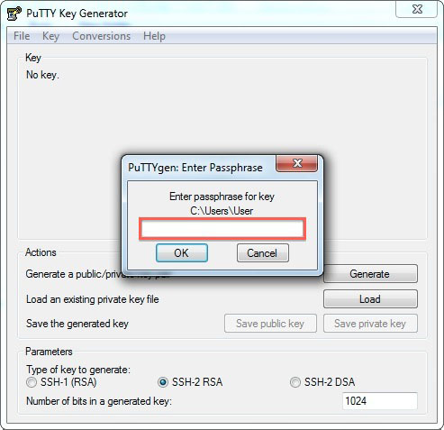 Puttygen Passphrase